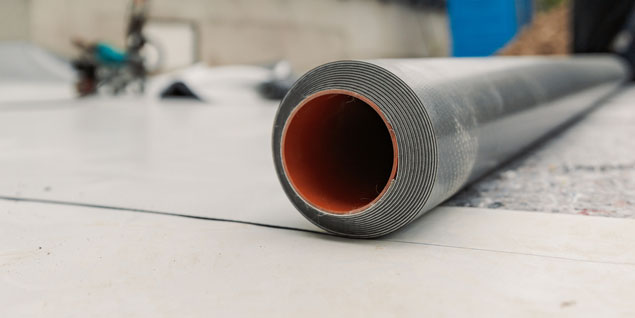 installation of an epdm rubber roof on a garage
